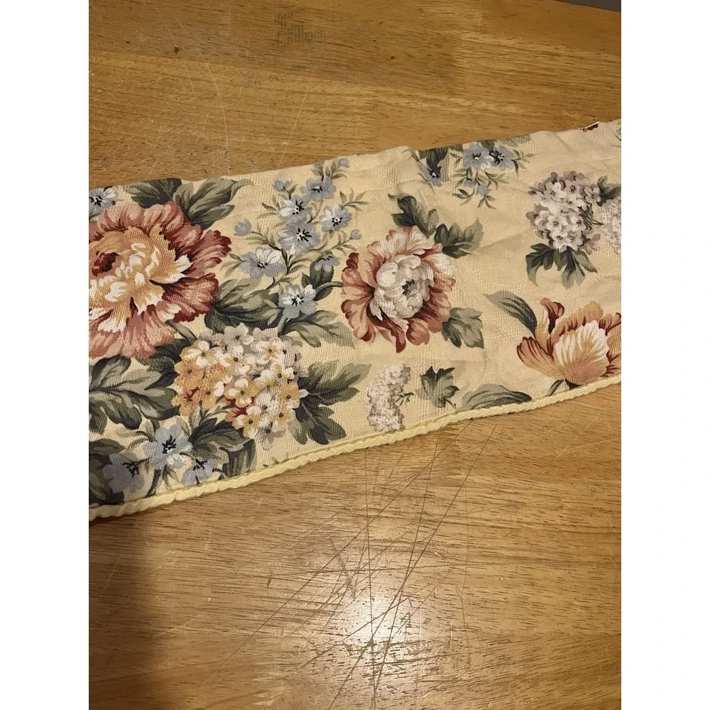 Ralph‎ Lauren Brooke Yellow Floral Lined Valance Cotton 34x9